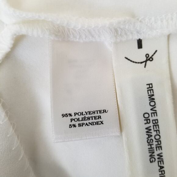 Ann Taylor White Stretch Scallop Top White XS - Picture 8 of 8